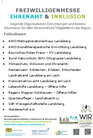 Freiwilligenmesse Ehrenamt &amp; Inklusion - Landkreis Landsberg am Lech am 28.06.2026